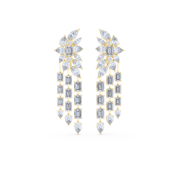 Radiant Cascade Floral Dangle Earrings
