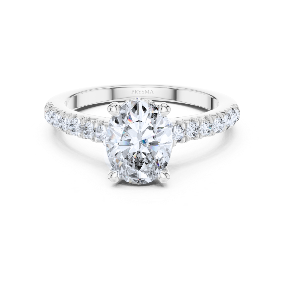 Golden Glow Oval Solitaire Ring