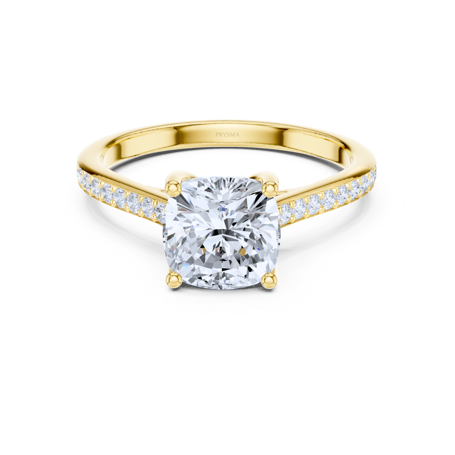 Graceful Elegance Cushion-Cut Solitaire Ring