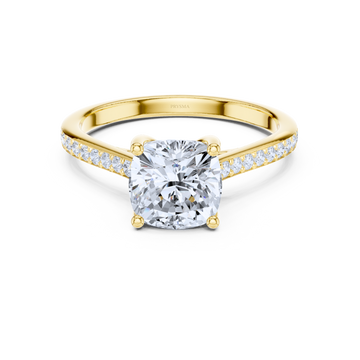 Graceful Elegance Cushion-Cut Solitaire Ring