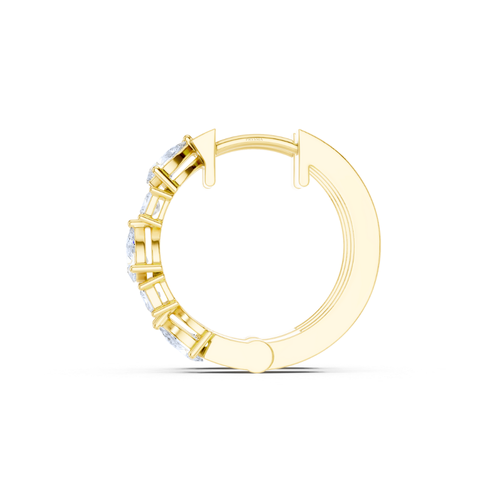 Radiant Harmony Diamond Hoop Earrings