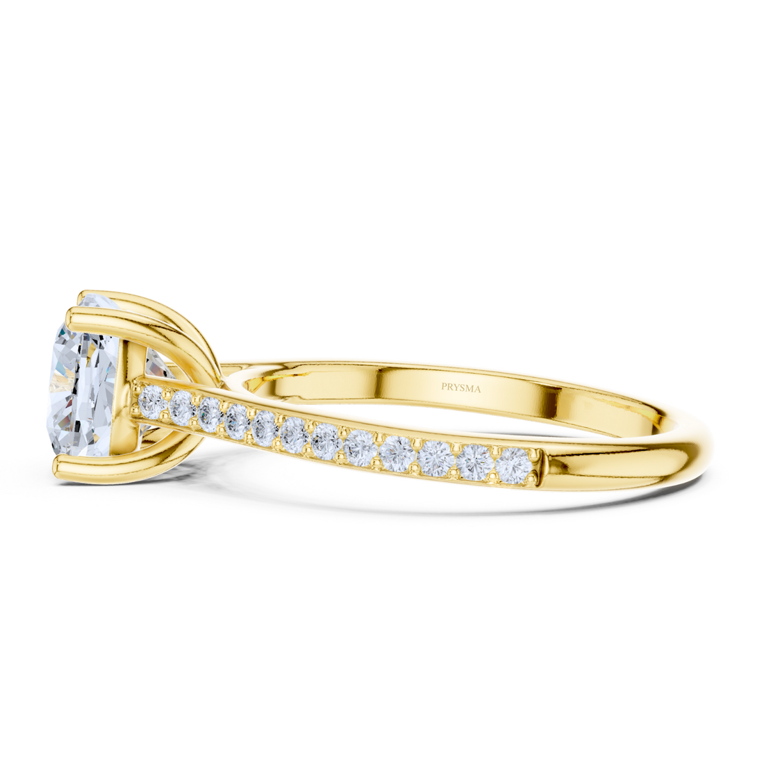 Graceful Elegance Cushion-Cut Solitaire Ring