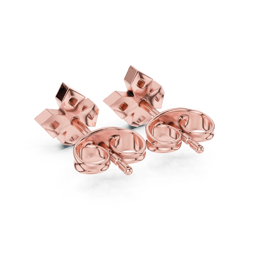 Radiant Cross Diamond Stud Earrings