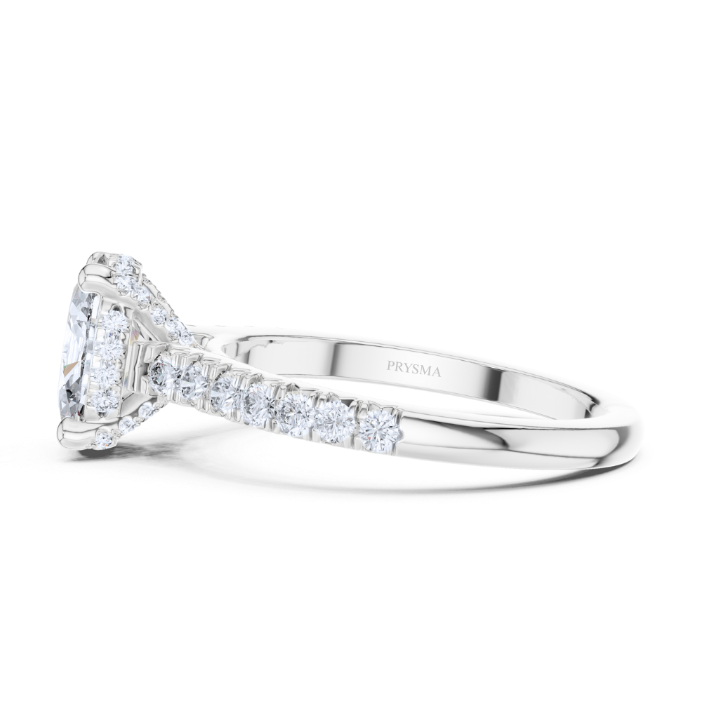 Golden Glow Oval Solitaire Ring