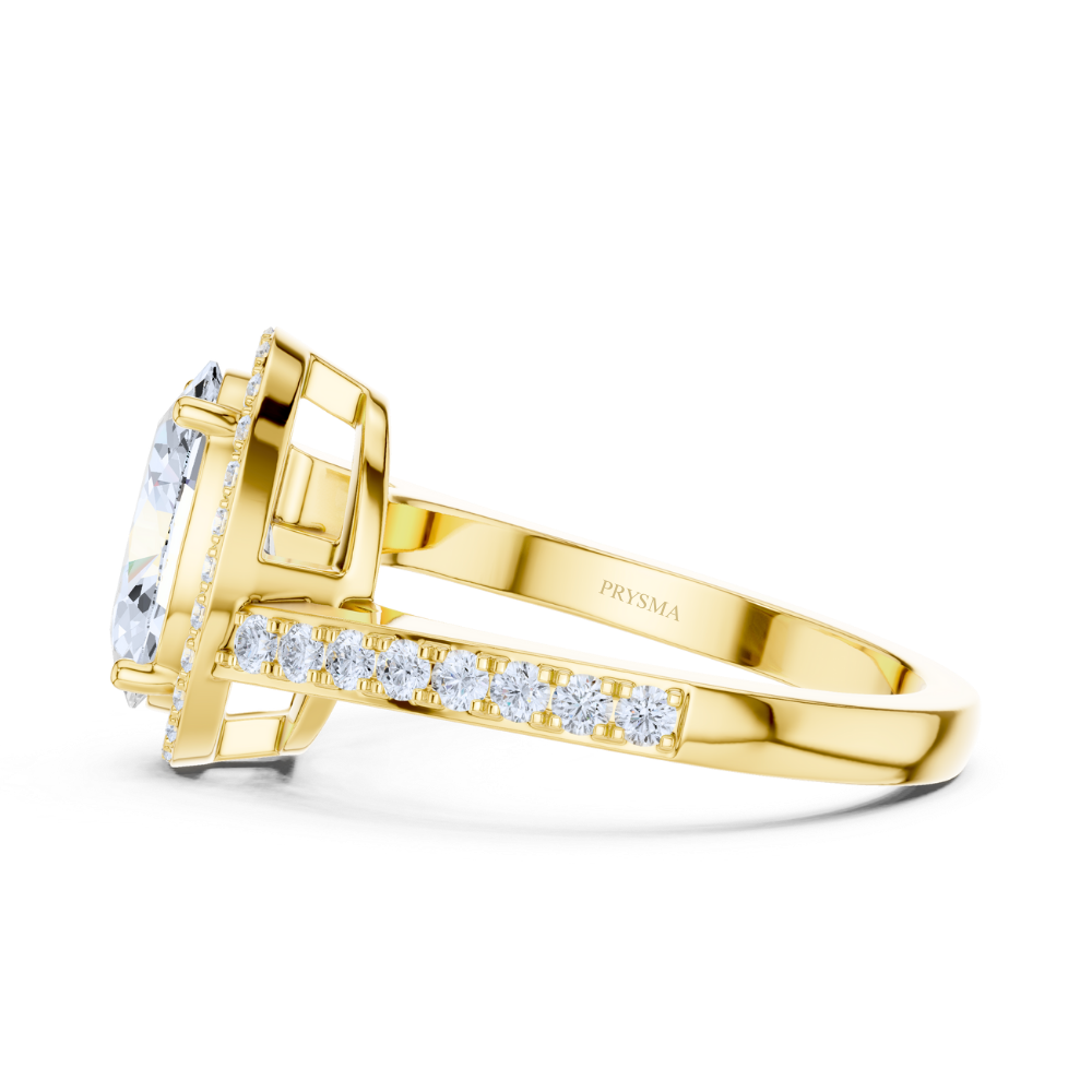 Radiance Oval Halo Diamond Ring
