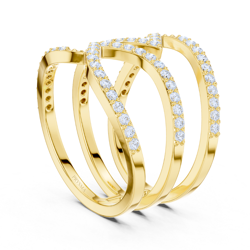 Celestia Triple Band Pavé Ring