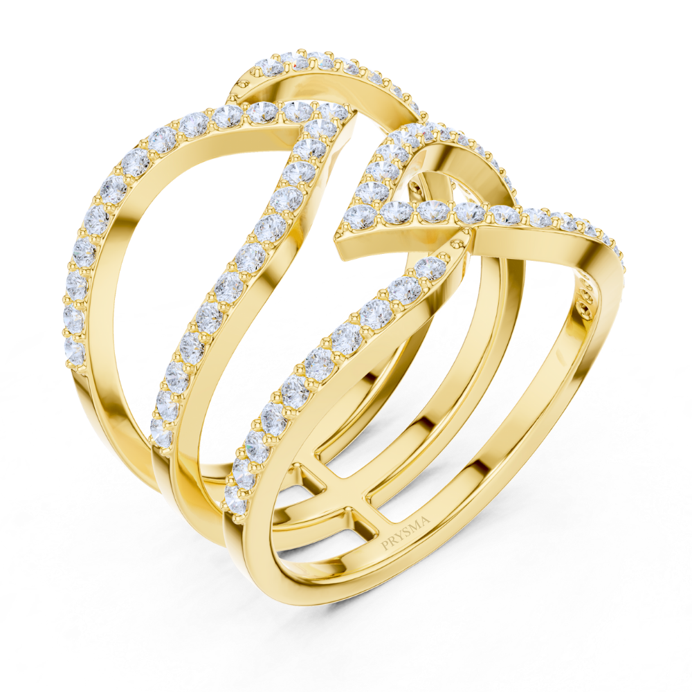 Celestia Triple Band Pavé Ring