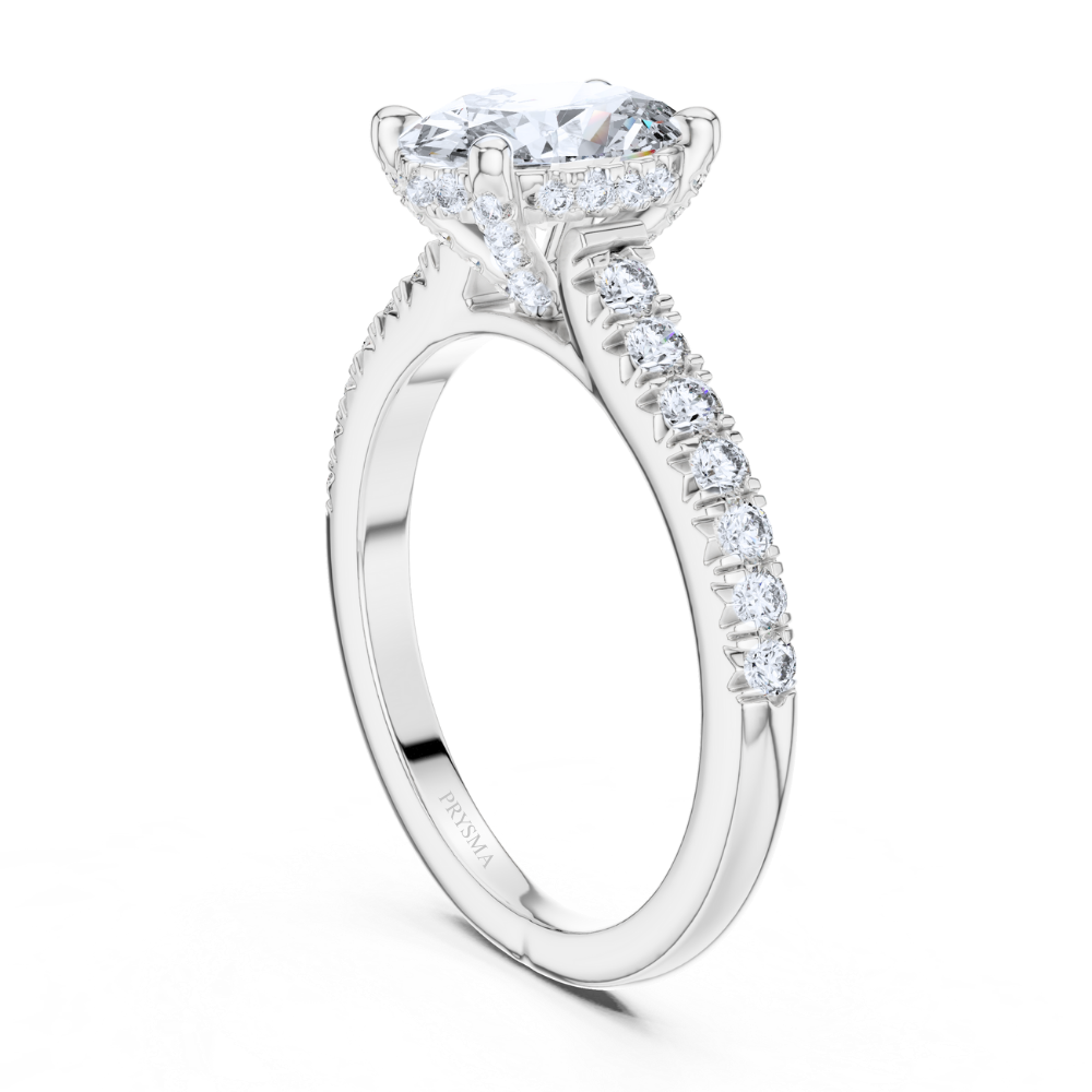 Golden Glow Oval Solitaire Ring