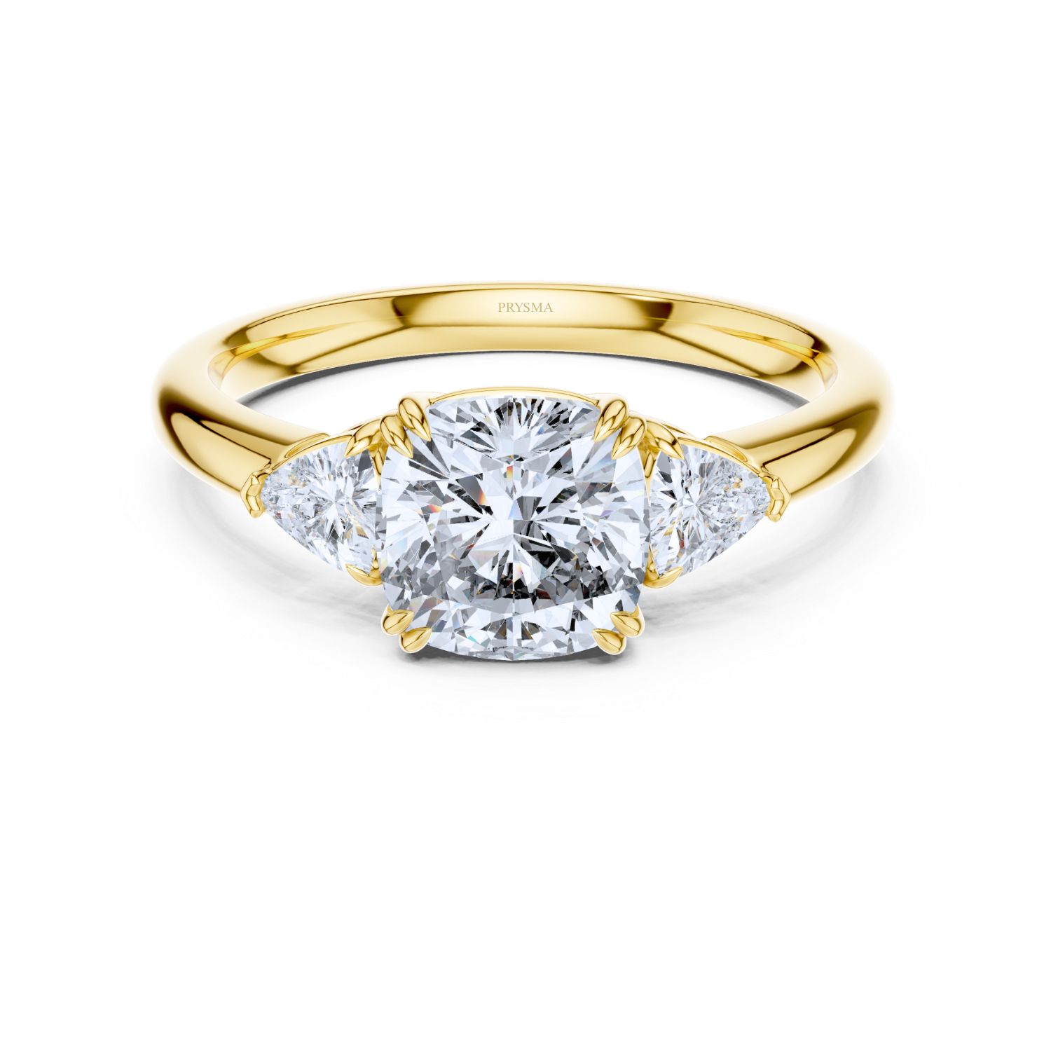 Round Center Stone 8 Prong Cushion Diamond
