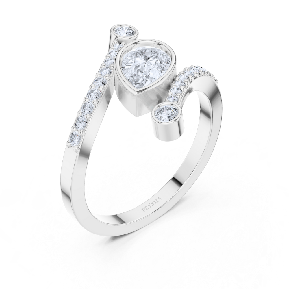 Celeste Pear Harmony Ring