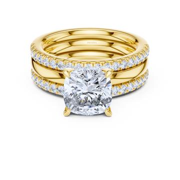 Cushion-Cut Diamond Twisted Rope Bridal Set
