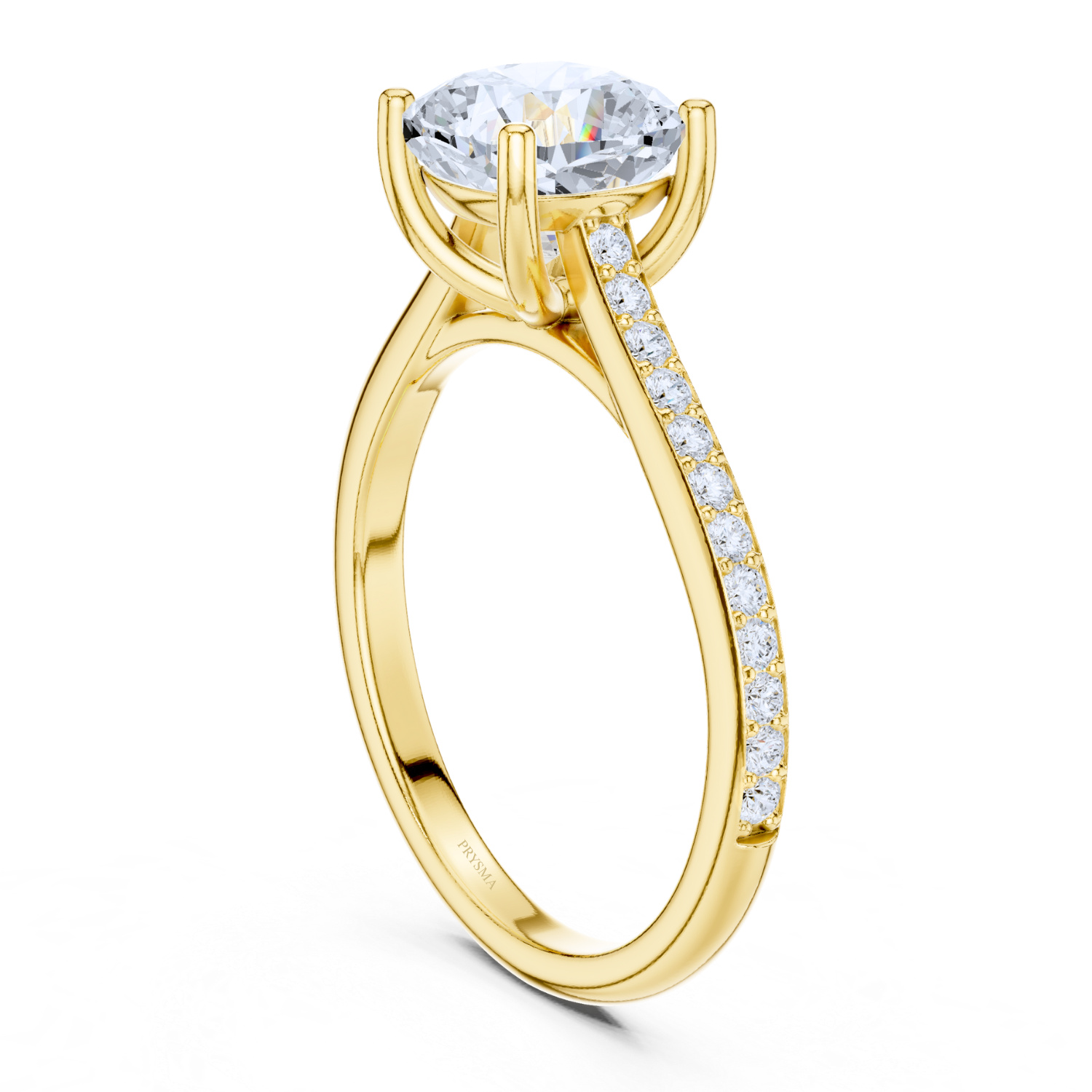 Graceful Elegance Cushion-Cut Solitaire Ring