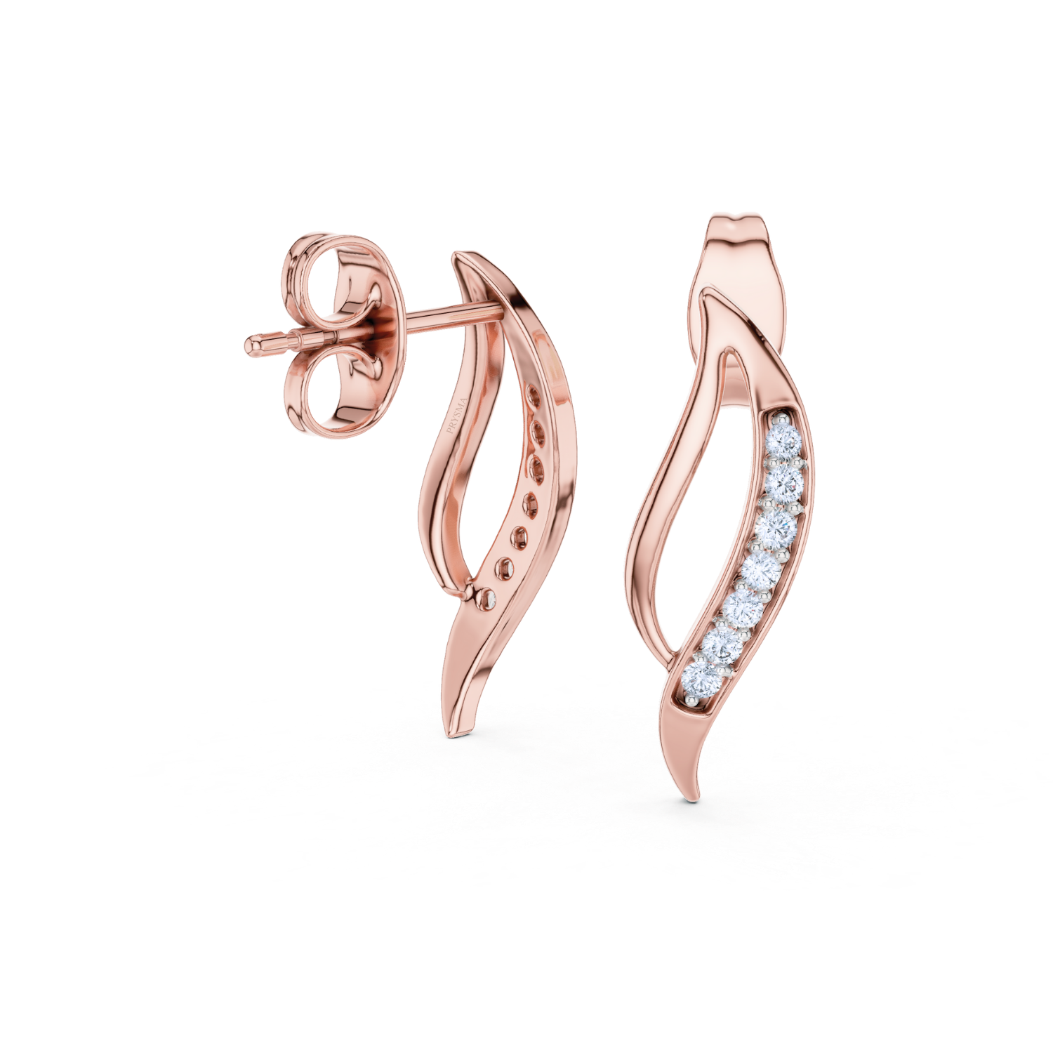 Elegance Twist Diamond Hoop Earrings