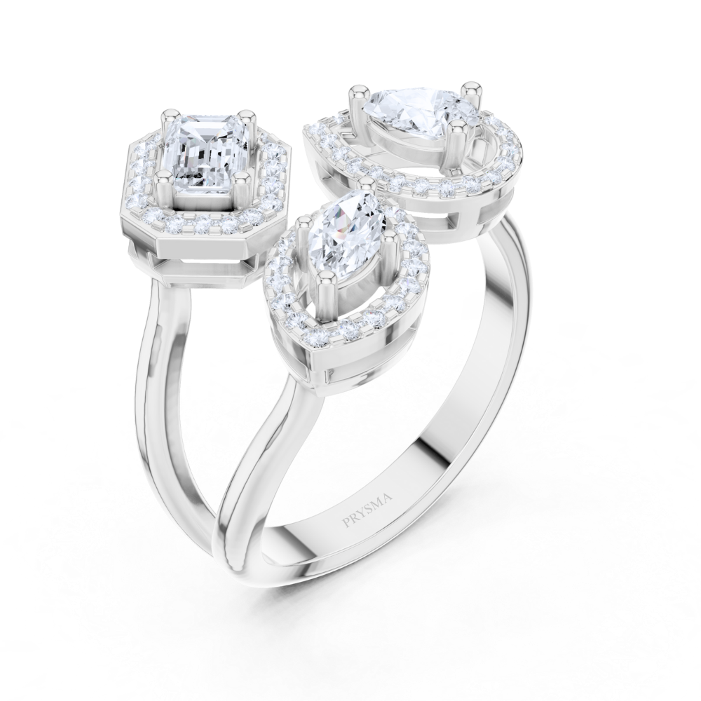 Halo Harmony Trio Ring