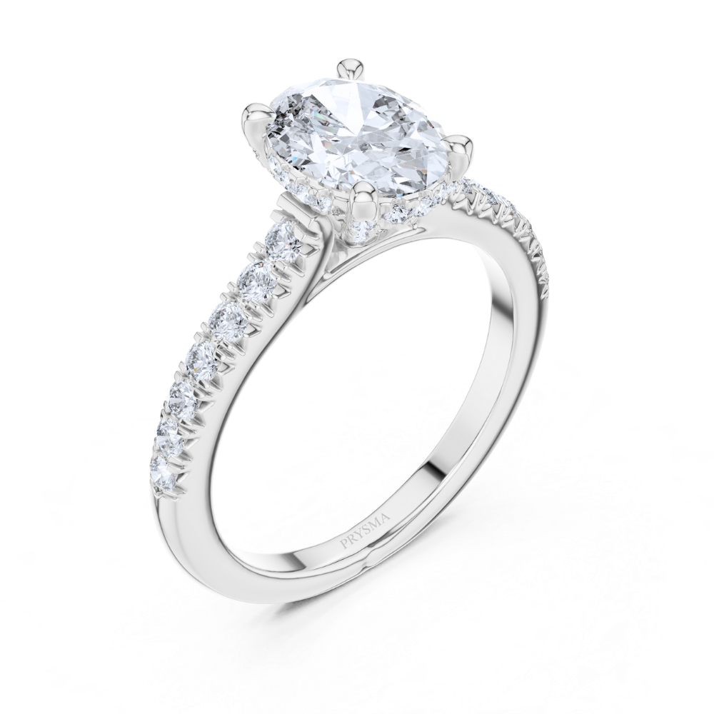 Golden Glow Oval Solitaire Ring