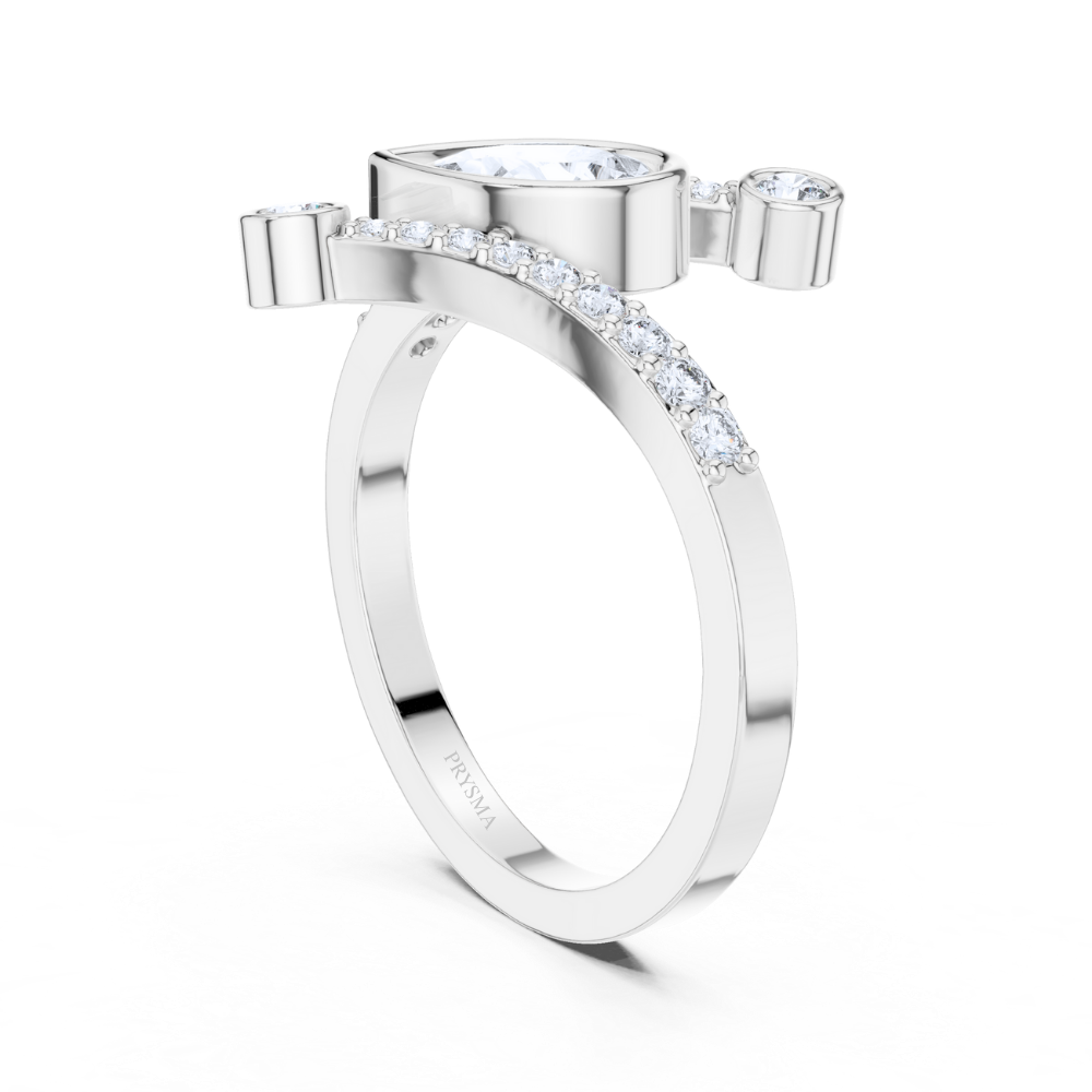 Celeste Pear Harmony Ring