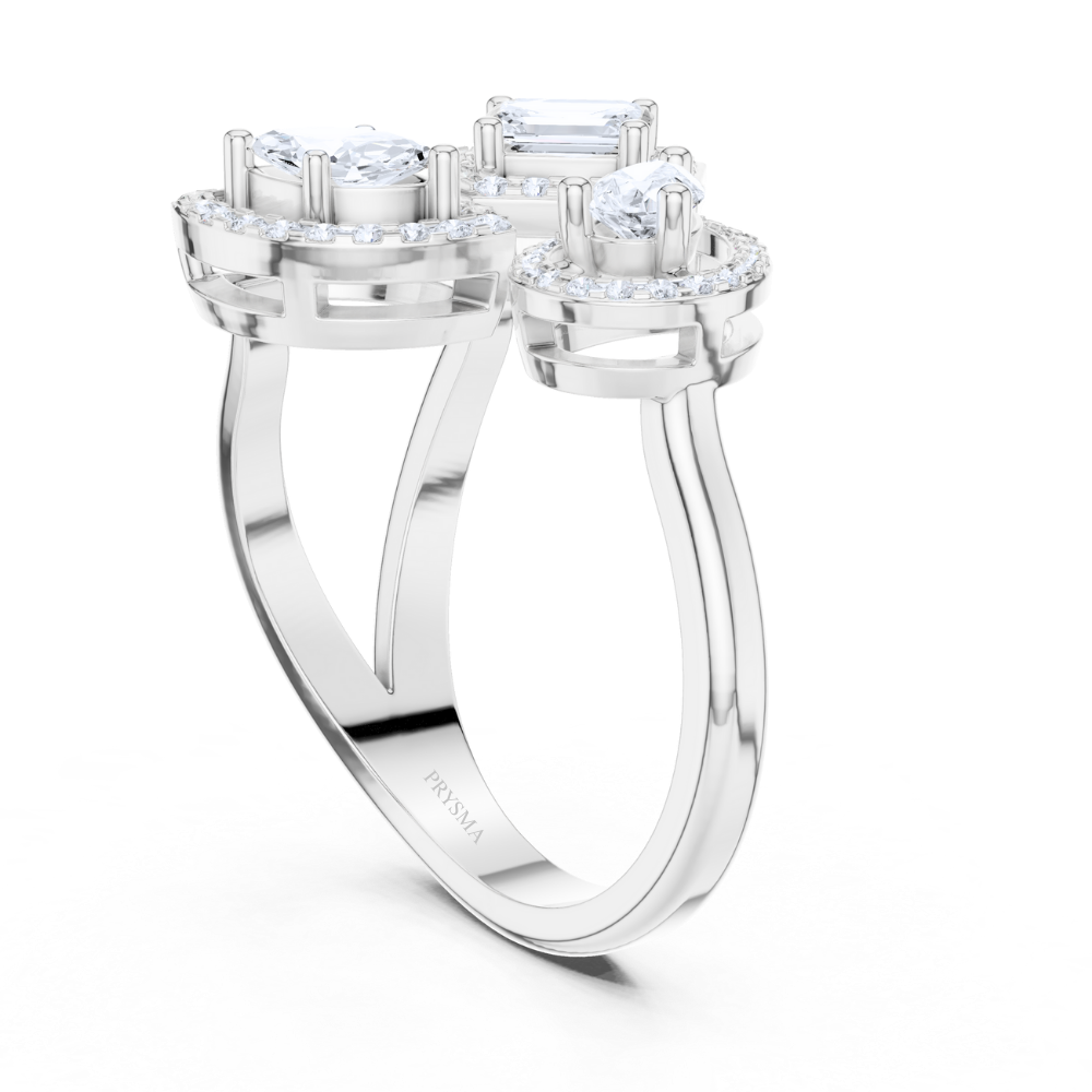 Halo Harmony Trio Ring
