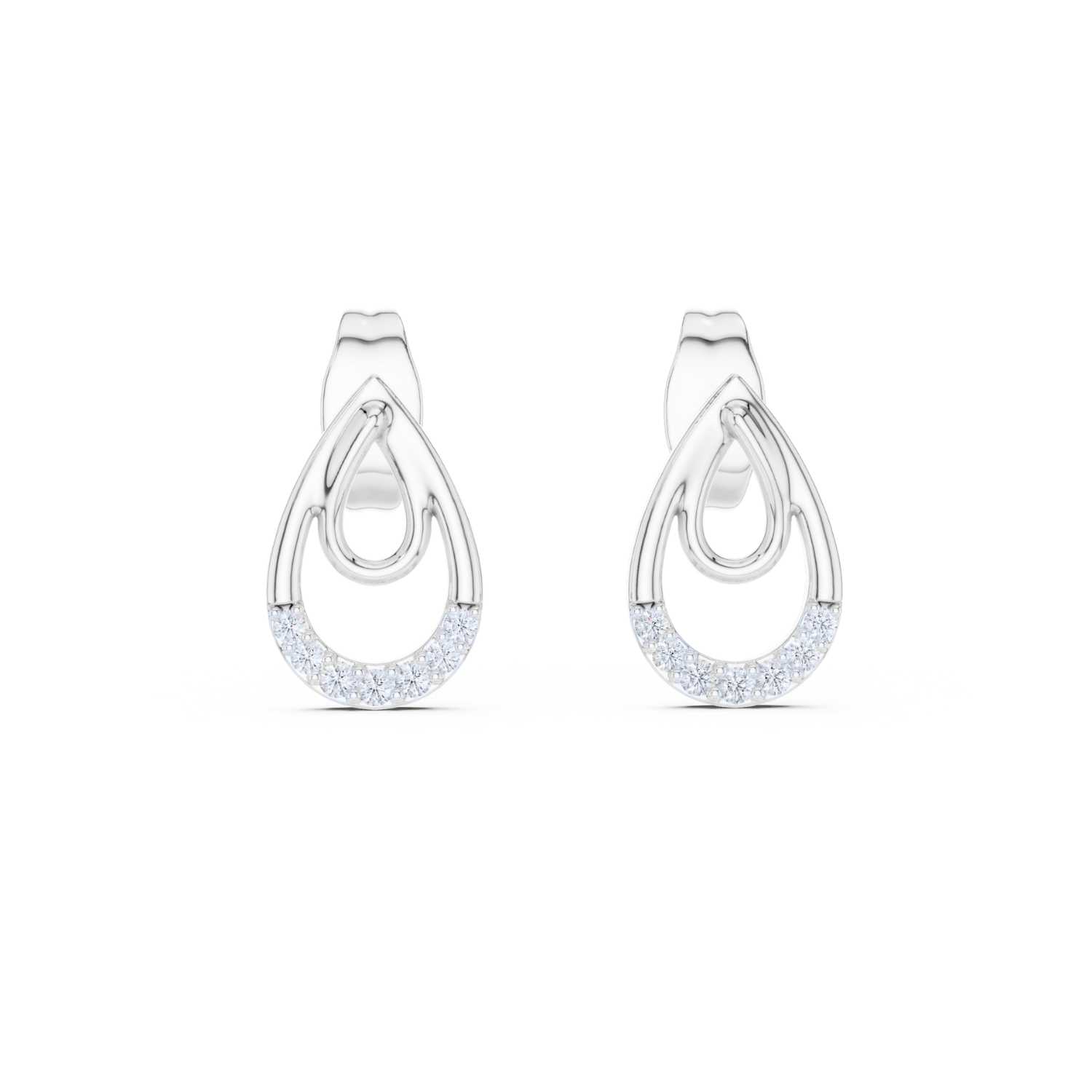 Diamond Embrace Teardrop Earrings