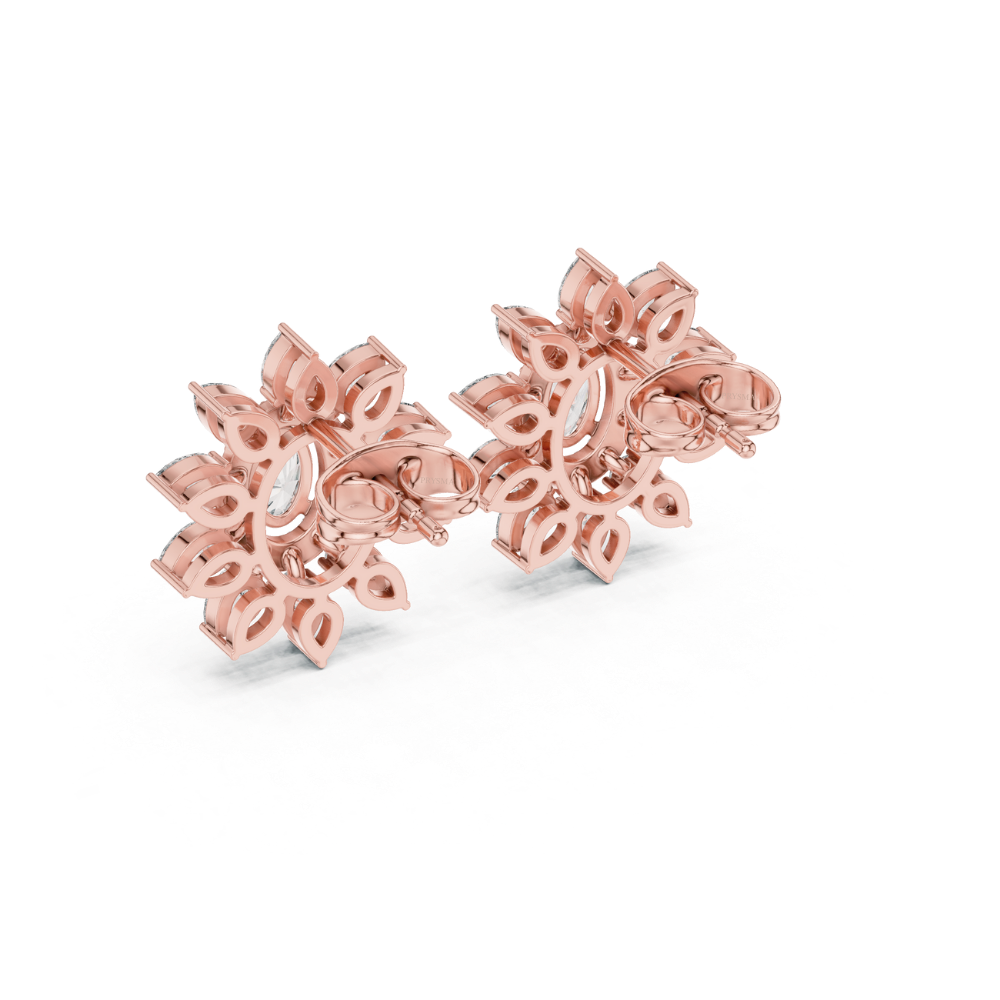 Radiant Sunburst Diamond Studs
