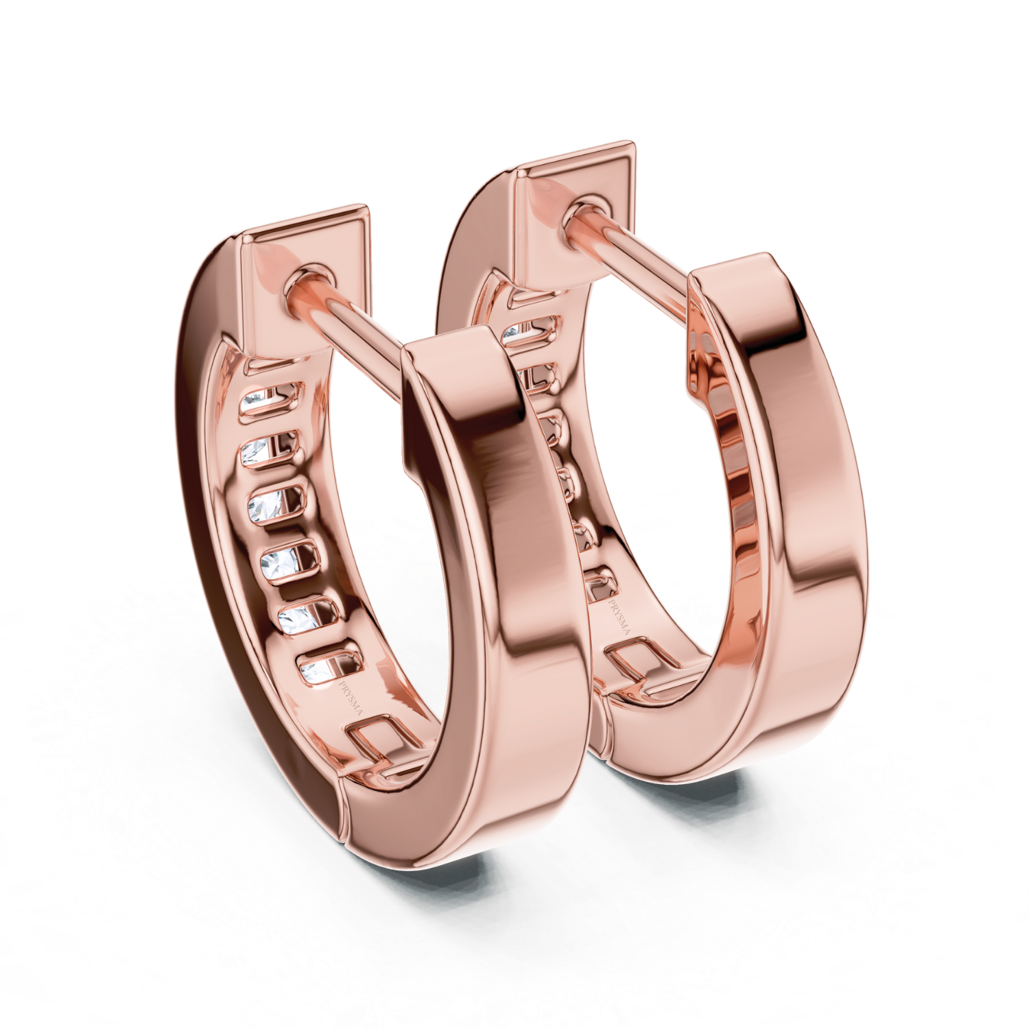 Channel-Set Diamond Hoop Earrings