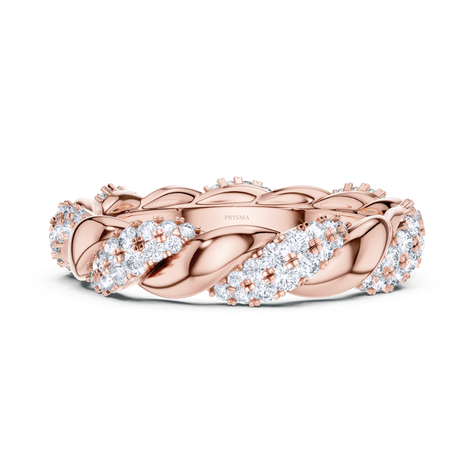 Braided Diamond Eternity Band