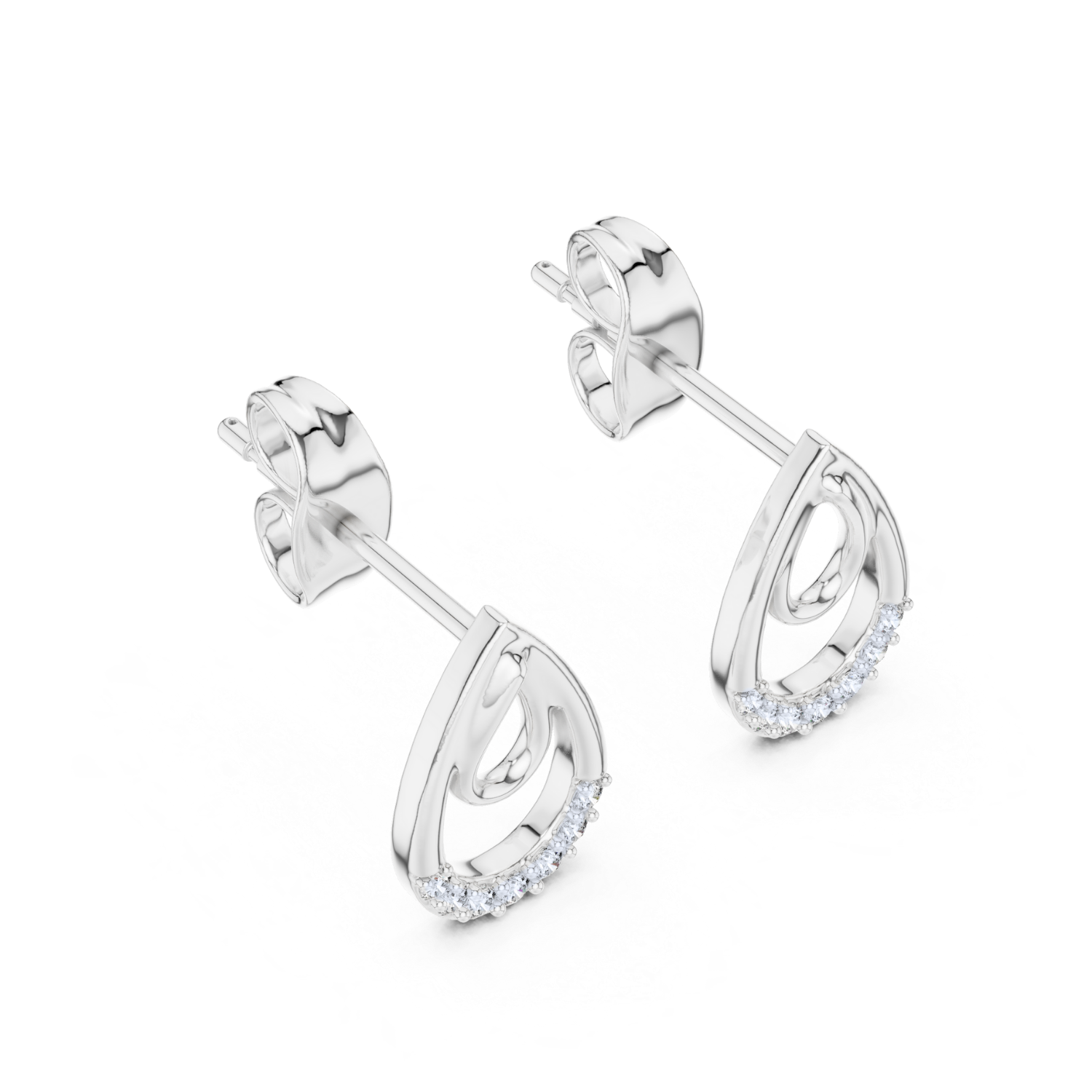 Diamond Embrace Teardrop Earrings