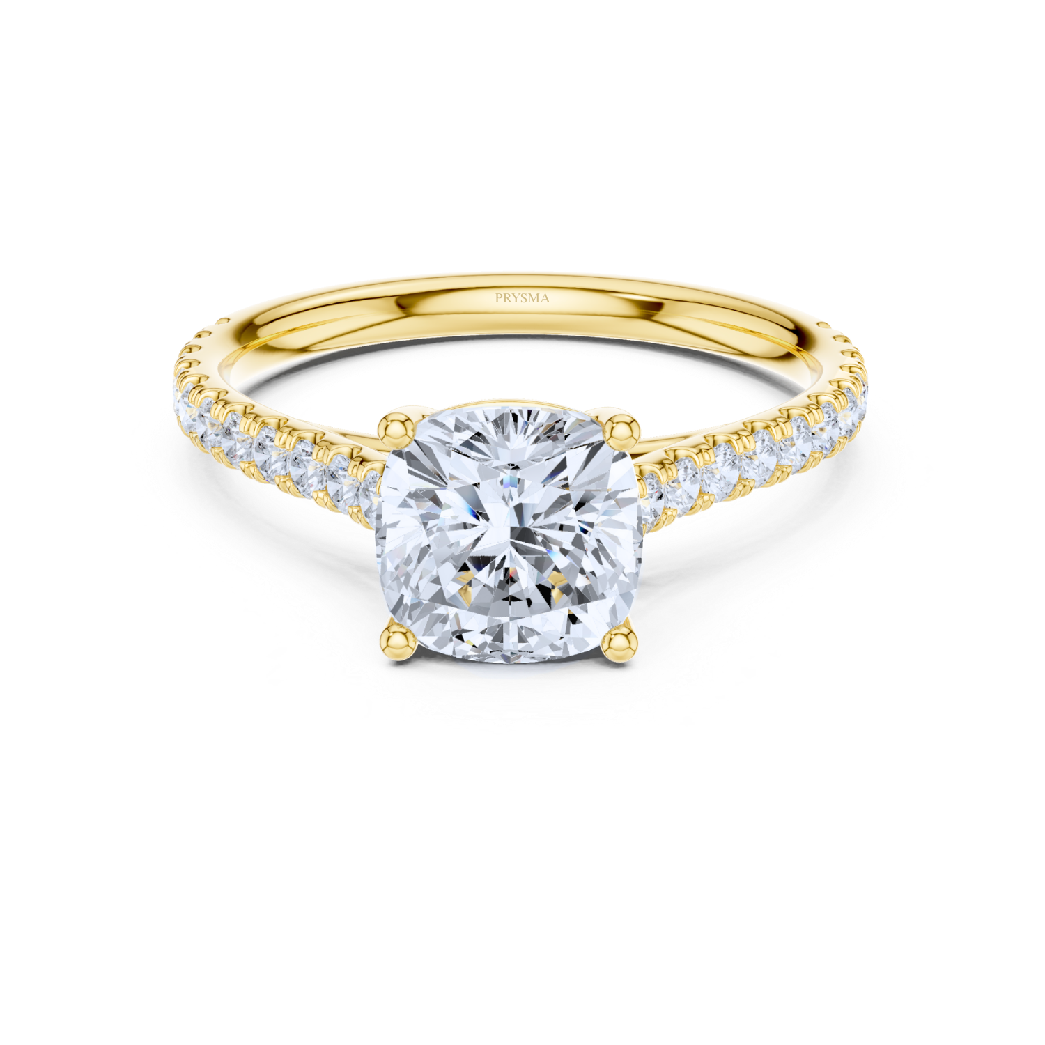 Cushion Cut Radiance Pave Ring