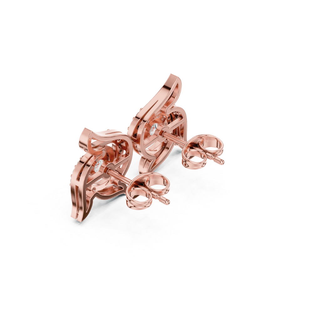 Enchanted Flame Diamond Stud Earrings