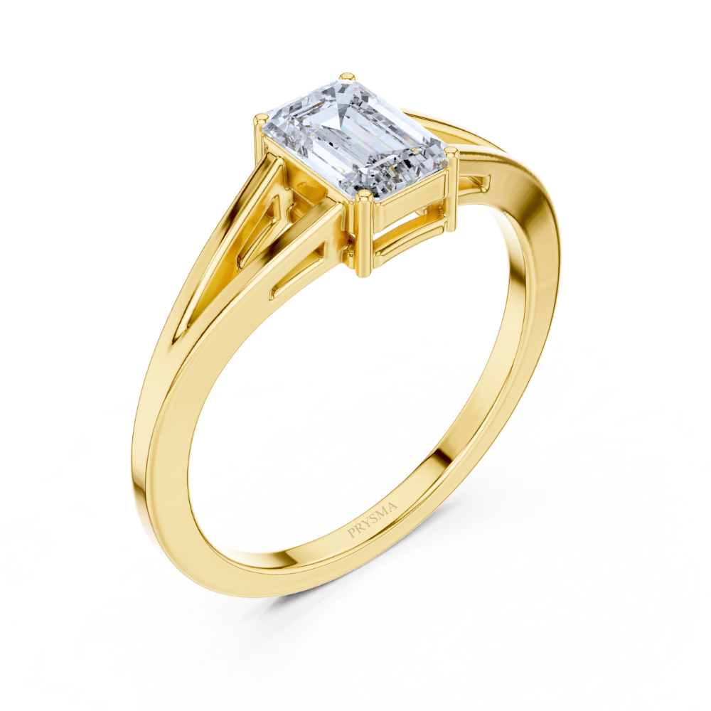 Imperial Emerald Solitaire Ring