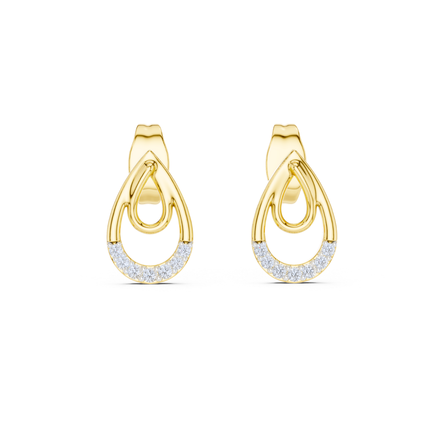 Diamond Embrace Teardrop Earrings
