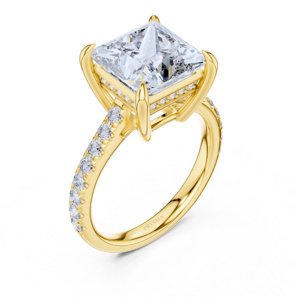 Majestic Princess-Cut Solitaire Ring