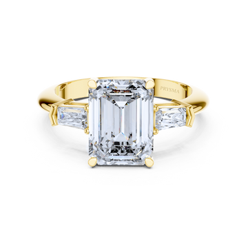Regal Vision Emerald-Cut Three-Stone Ring