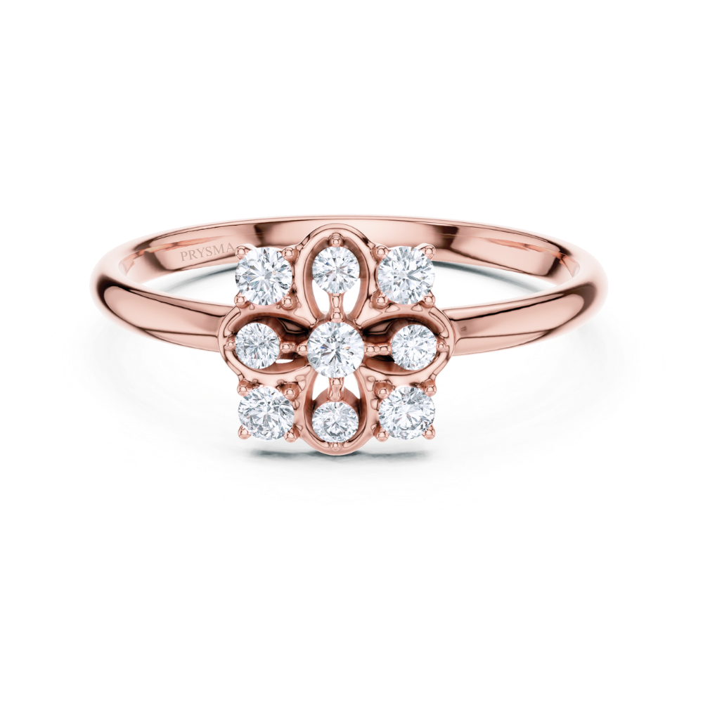Radiant Petal Cluster Ring