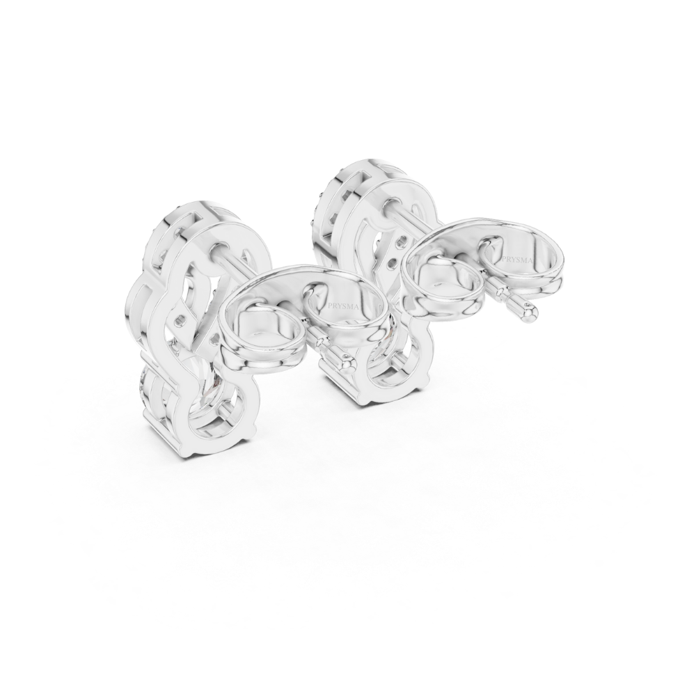 Infinity Loop Diamond Stud Earrings