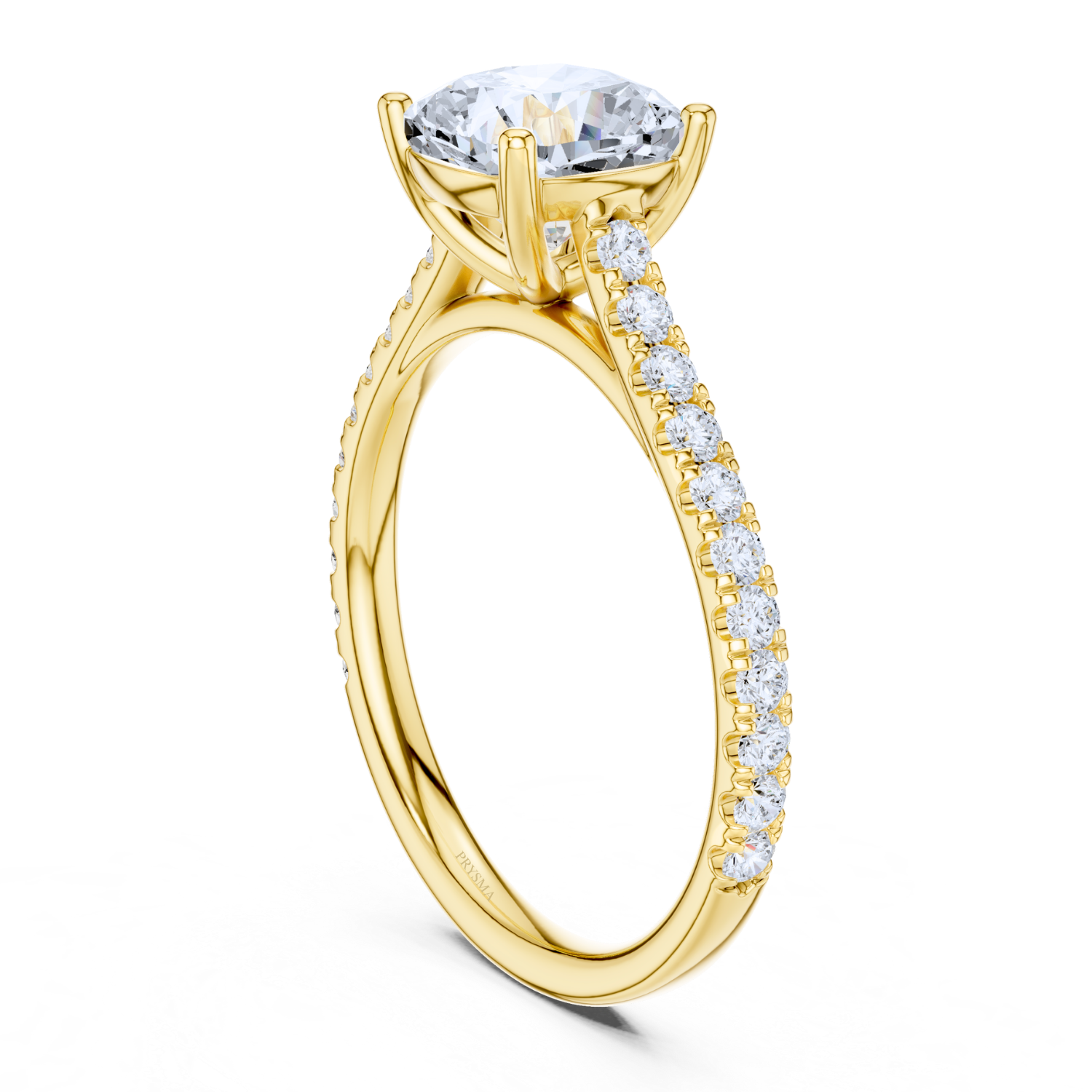 Cushion Cut Radiance Pave Ring