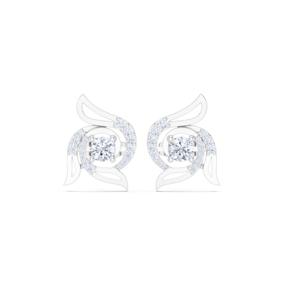 Enchanted Flame Diamond Stud Earrings