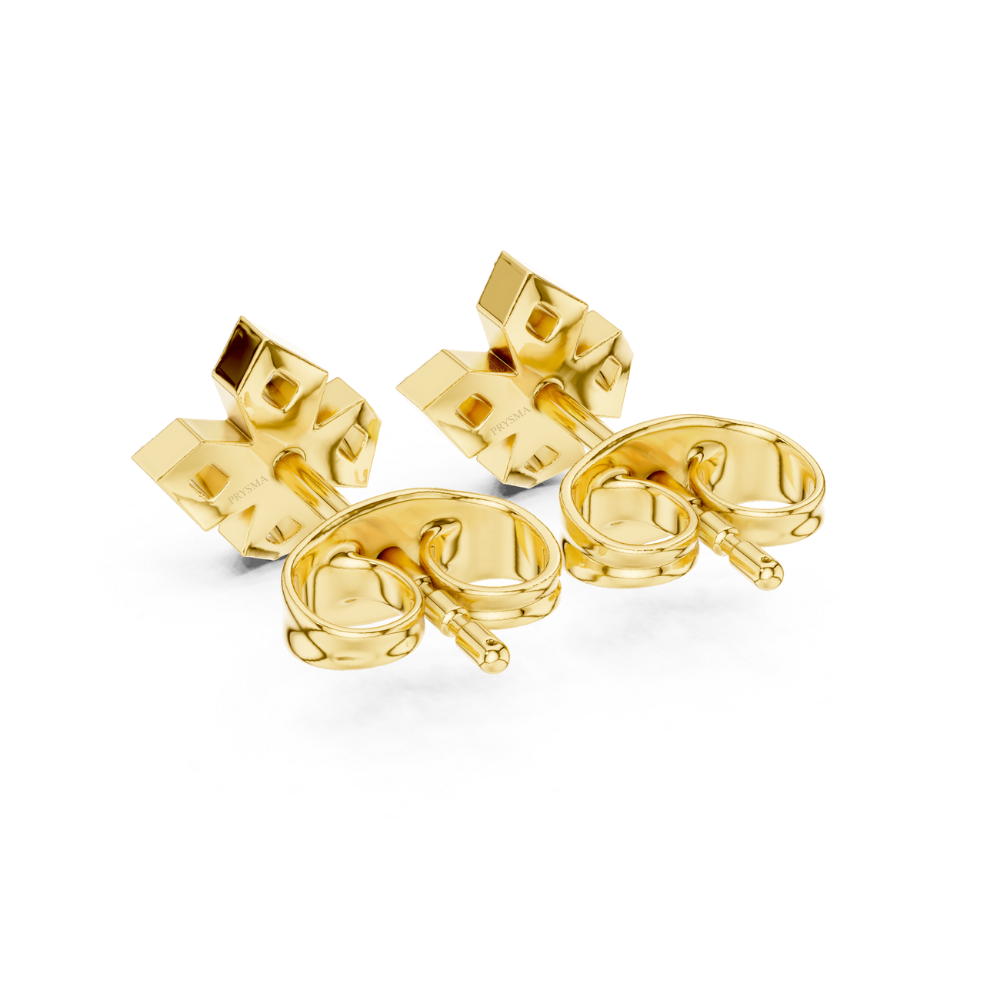 Radiant Cross Diamond Stud Earrings