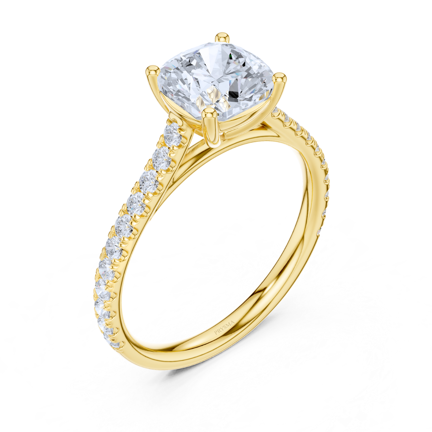 Cushion Cut Radiance Pave Ring