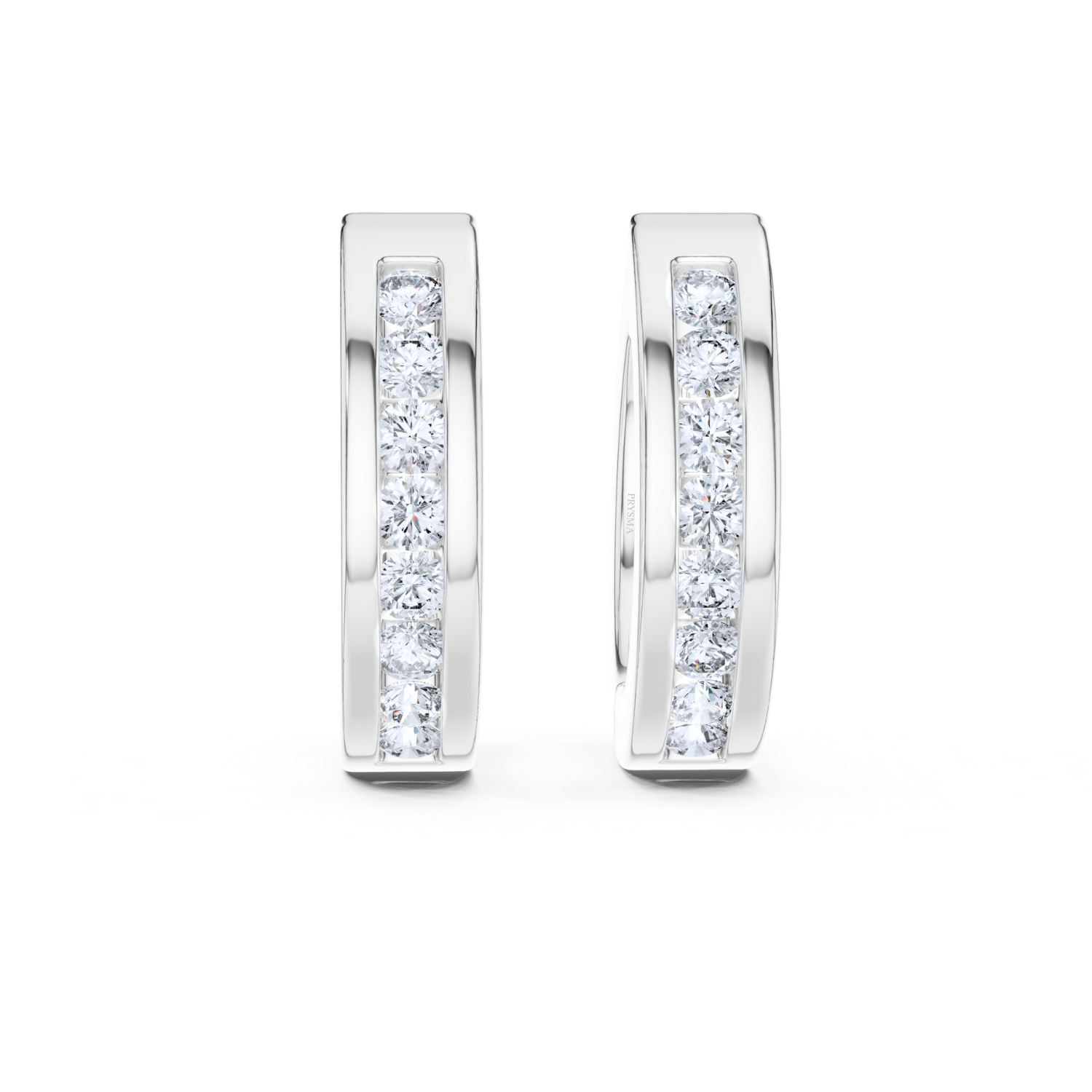 Channel-Set Diamond Hoop Earrings