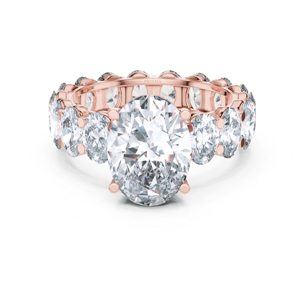Golden Radiance Oval Eternity Band