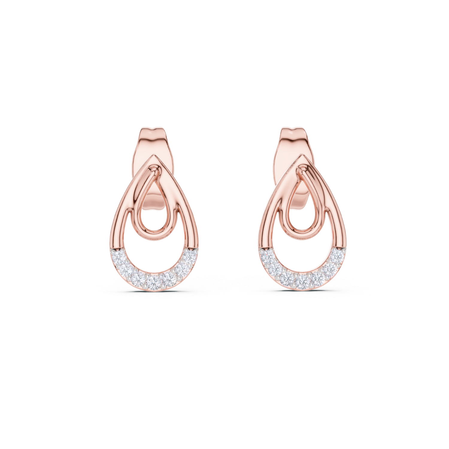 Diamond Embrace Teardrop Earrings