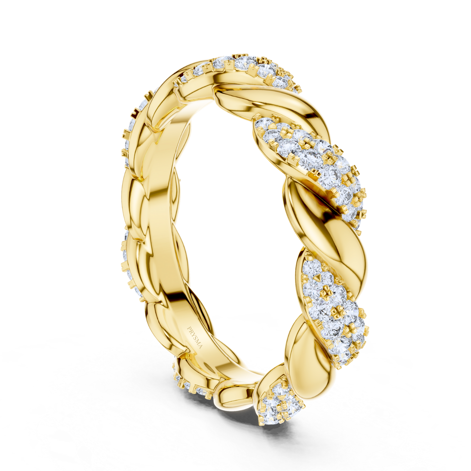 Braided Diamond Eternity Band