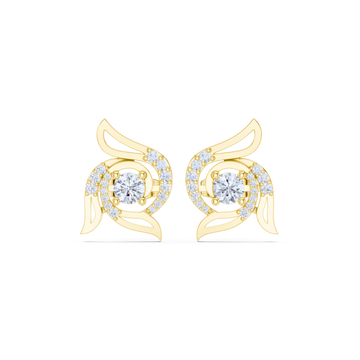 Enchanted Flame Diamond Stud Earrings