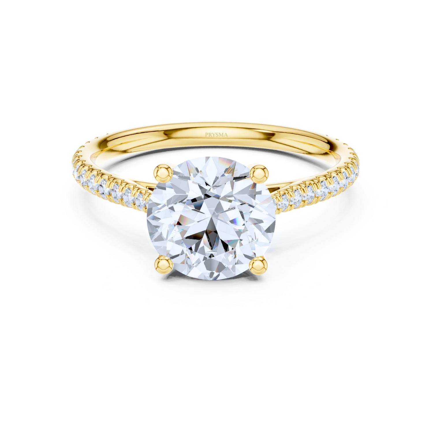 Classic Round-Cut Pave Ring