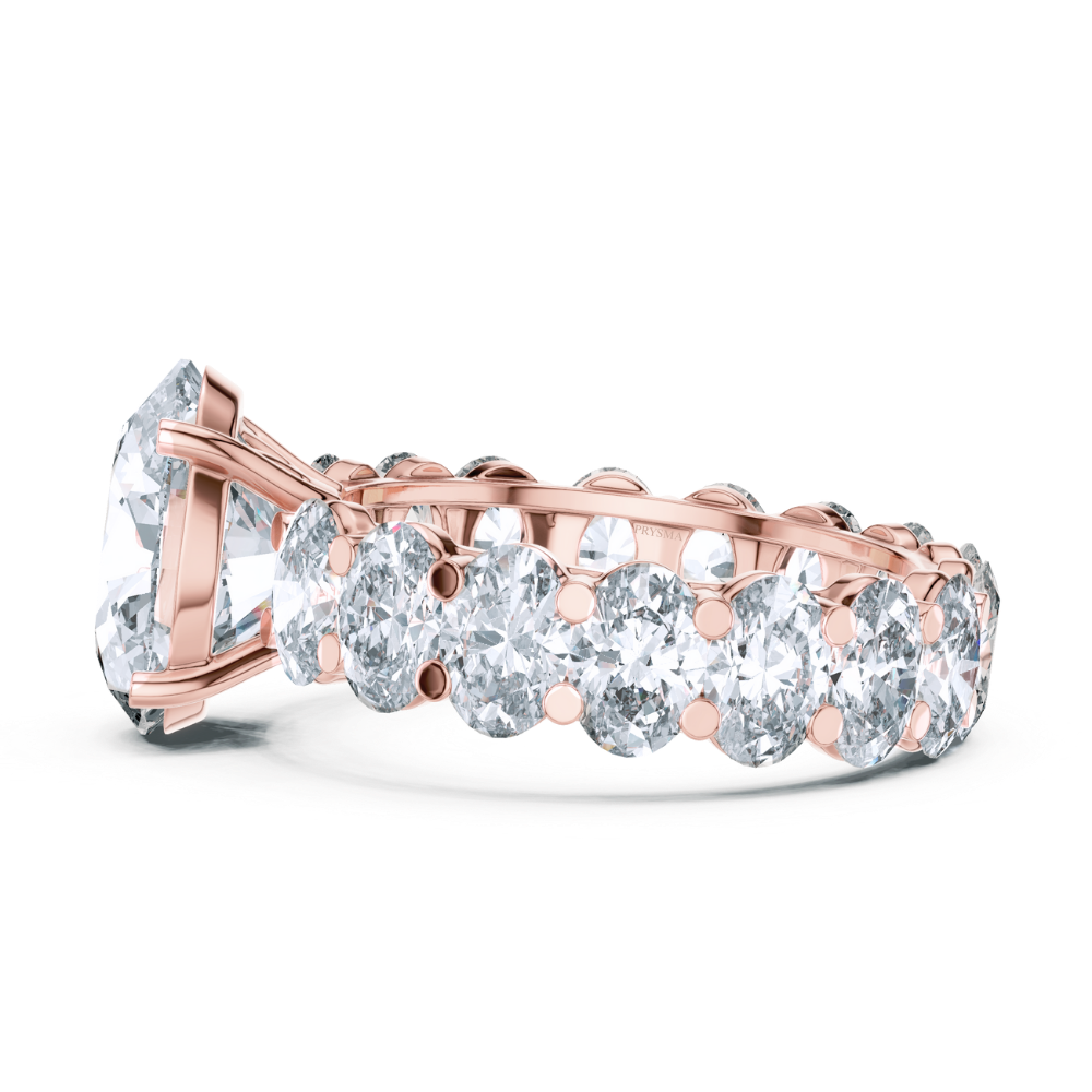 Golden Radiance Oval Eternity Band