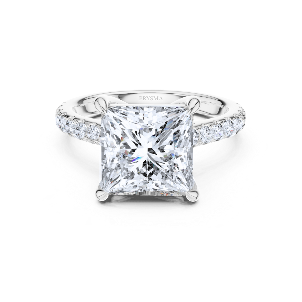 Majestic Princess-Cut Solitaire Ring