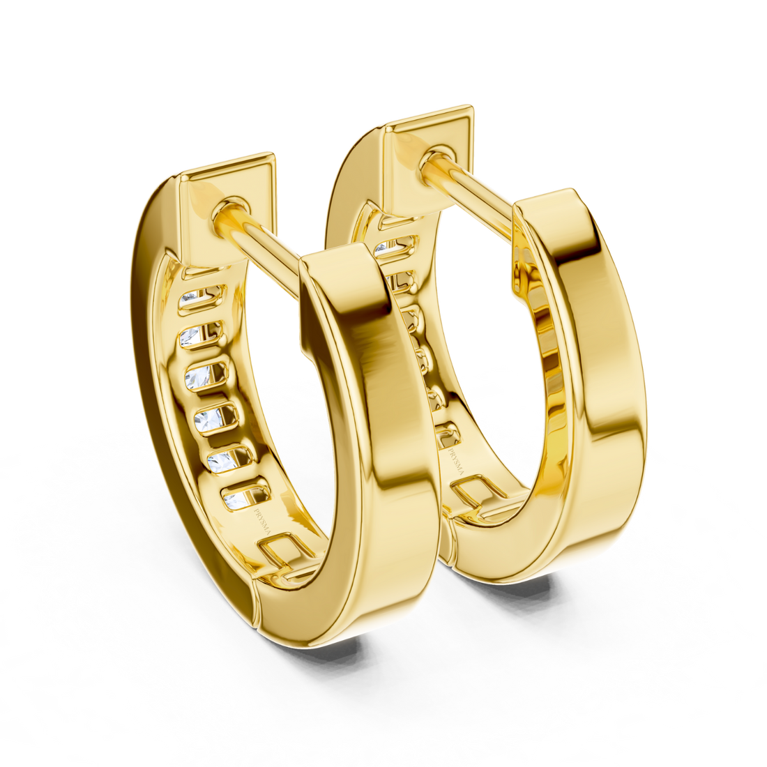 Channel-Set Diamond Hoop Earrings