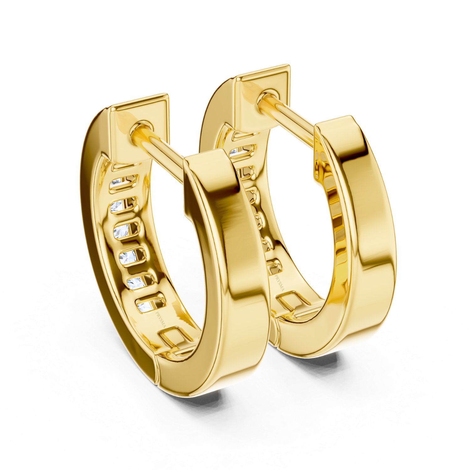 Channel-Set Diamond Hoop Earrings