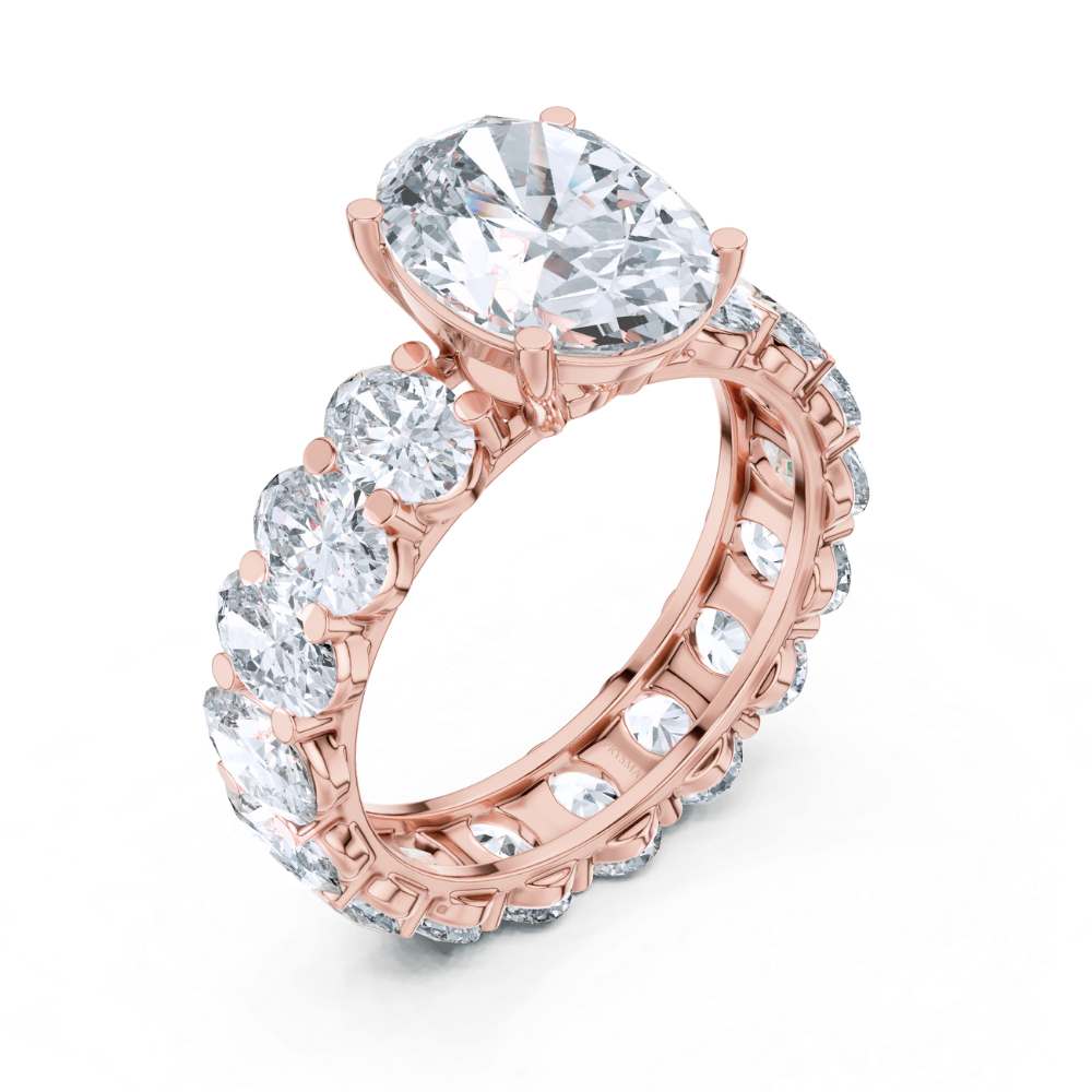Golden Radiance Oval Eternity Band