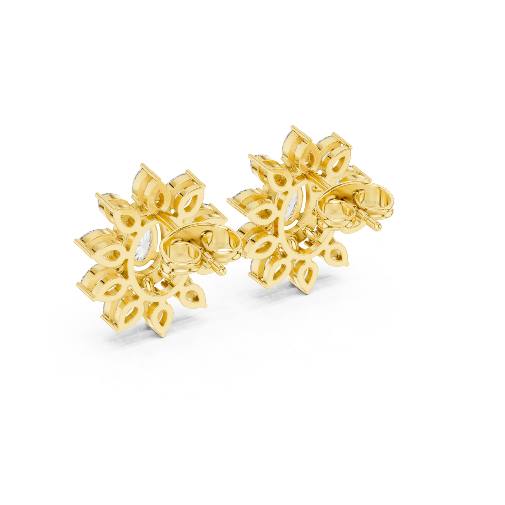 Radiant Sunburst Diamond Studs
